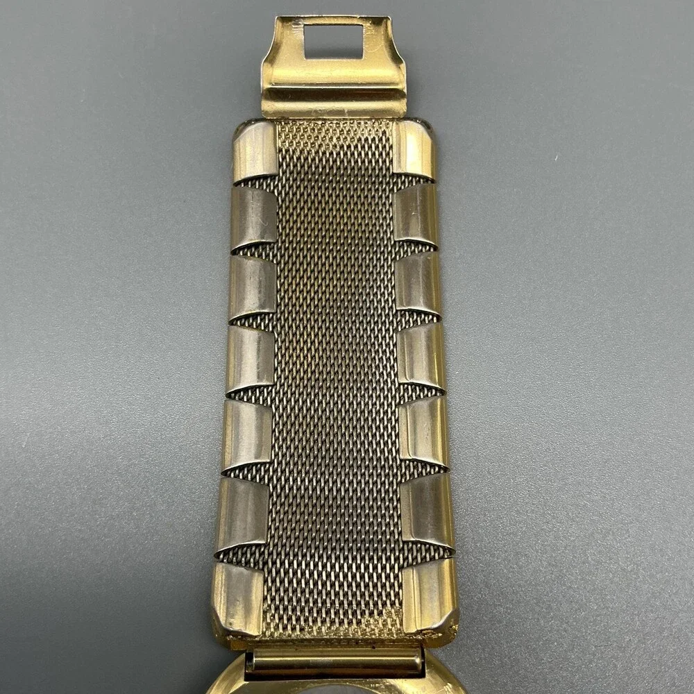 Vintage Pierre Nicol Womens Watch 32mm MOP Dial Gold Tone New Battery 6.75